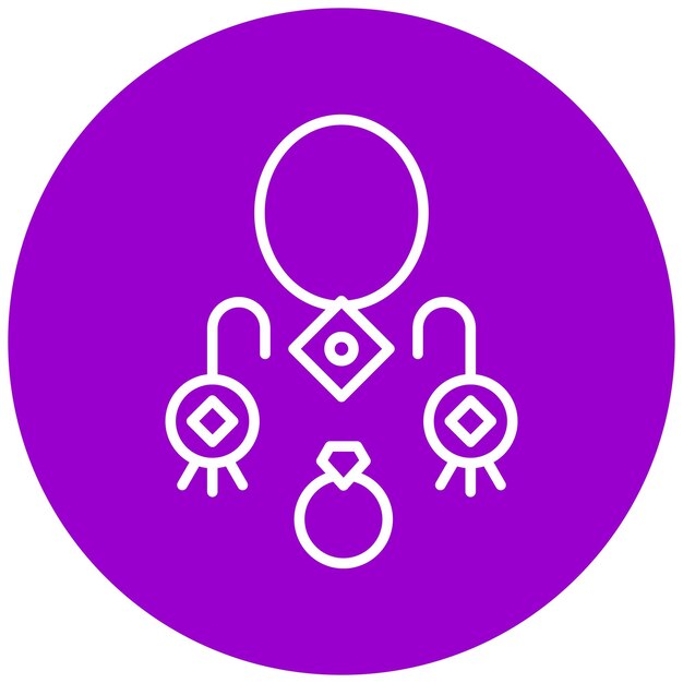 Estilo de icono de joyería de diseño vectorial