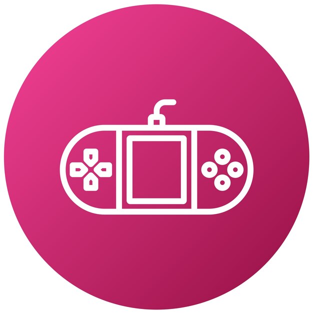 Estilo de icono de juego de la consola de diseño vectorial