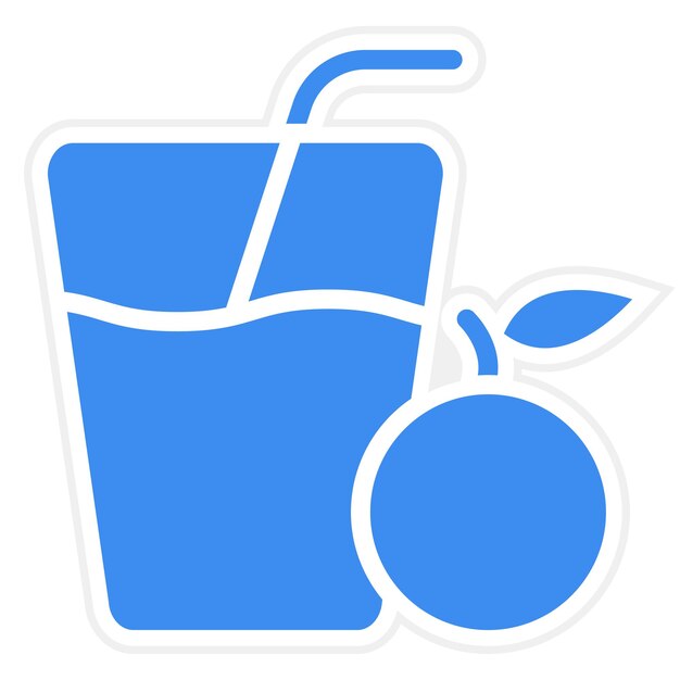 Estilo del icono del jugo de naranja