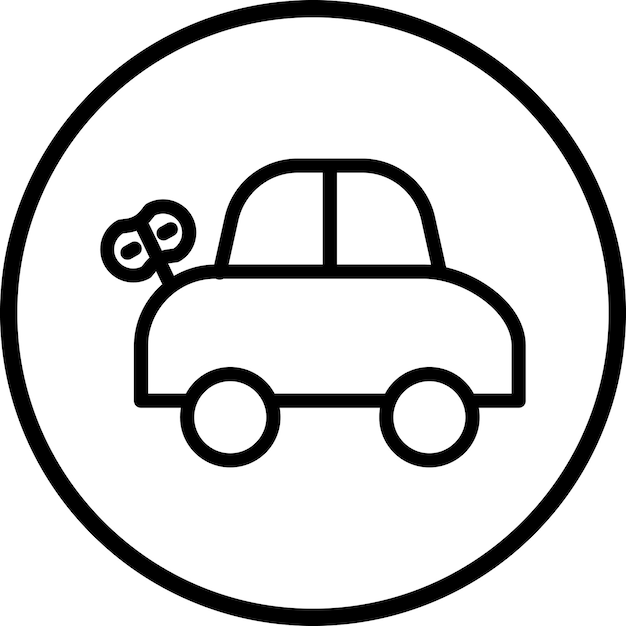 Estilo de icono de juguete de automóvil de diseño vectorial