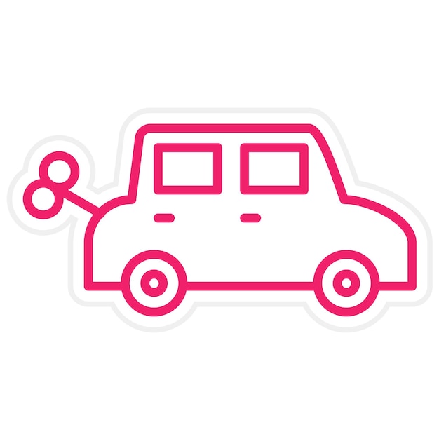 Estilo de icono de juguete de automóvil de diseño vectorial