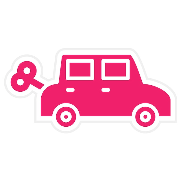 Estilo de icono de juguete de automóvil de diseño vectorial