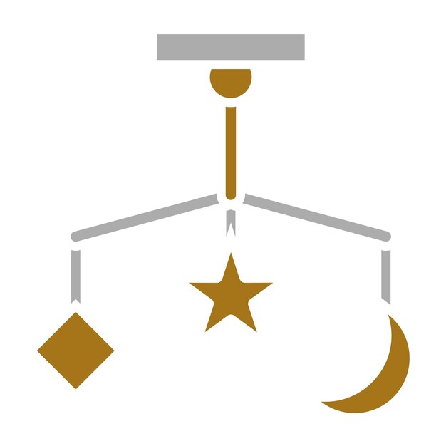 Estilo de icono de juguete colgante de diseño vectorial