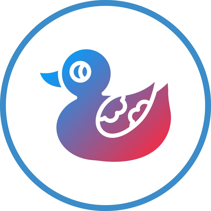 Vector estilo del icono de juguete del pato