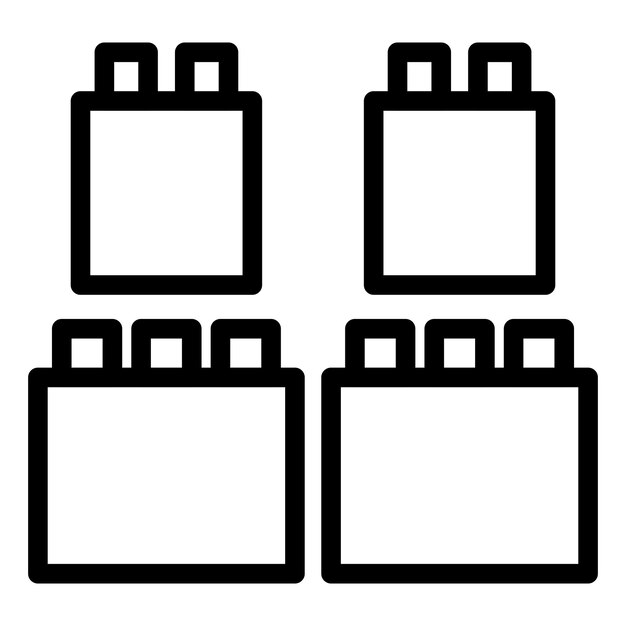 Estilo de icono de los juguetes de ladrillo