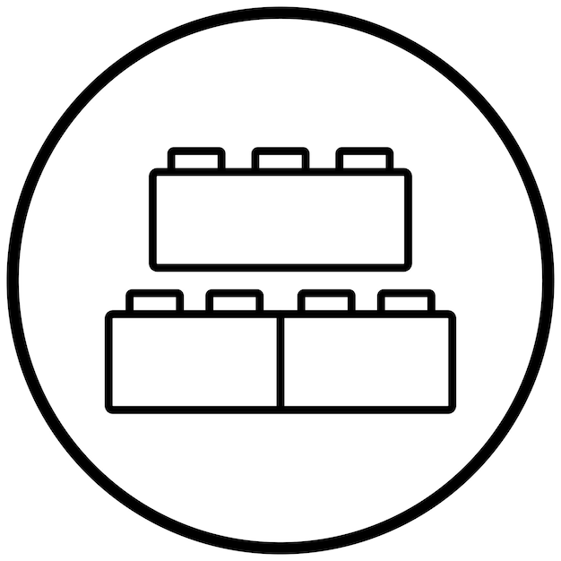 Estilo de icono de los juguetes de ladrillo