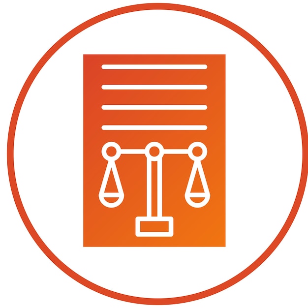 Estilo del icono de juicio de diseño vectorial