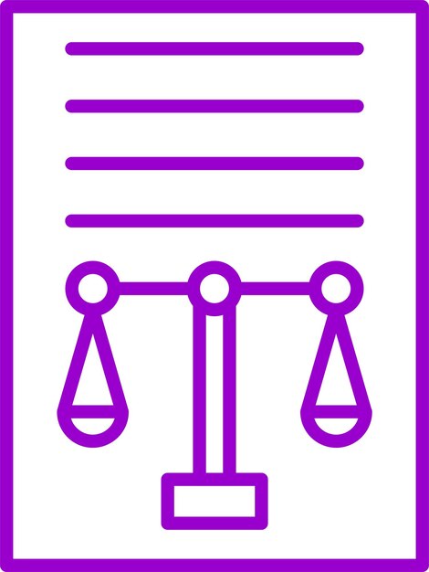 Estilo del icono de juicio de diseño vectorial