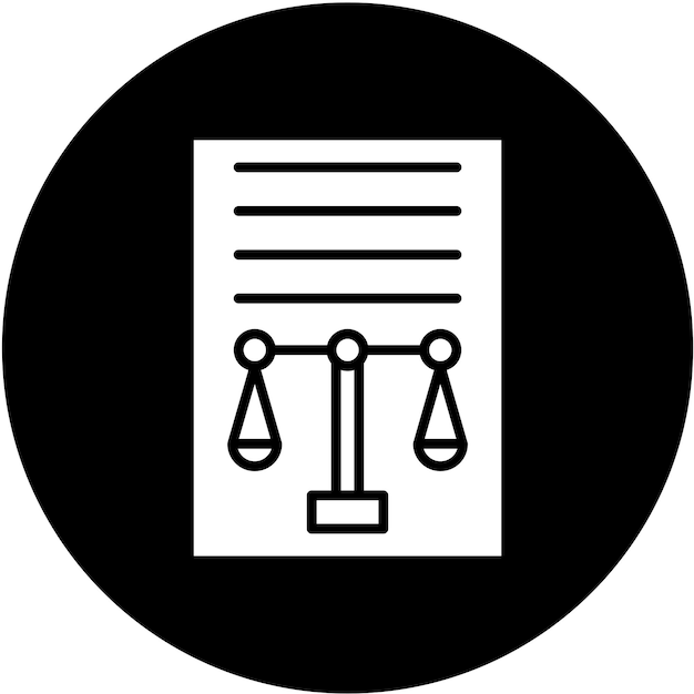 Estilo del icono de juicio de diseño vectorial