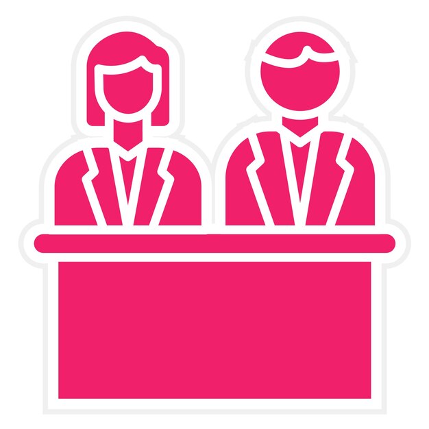 Estilo de icono del jurado de diseño vectorial