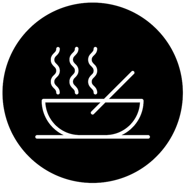 Estilo del icono del kit de comida de diseño vectorial