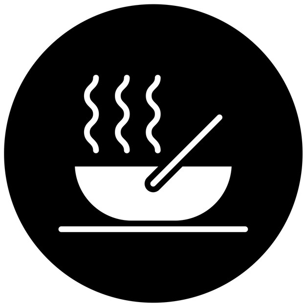 Estilo del icono del kit de comida de diseño vectorial