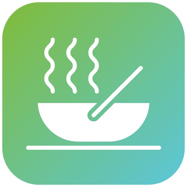 Estilo del icono del kit de comida de diseño vectorial