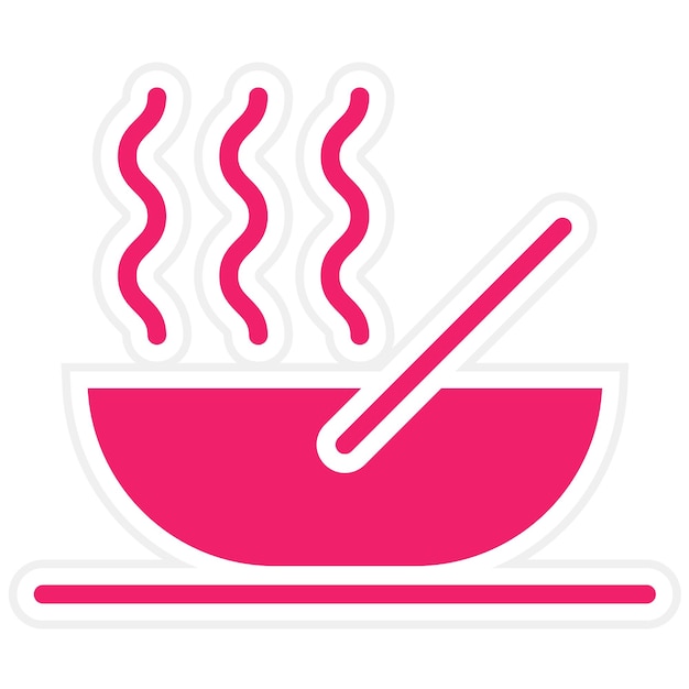 Estilo del icono del kit de comida de diseño vectorial