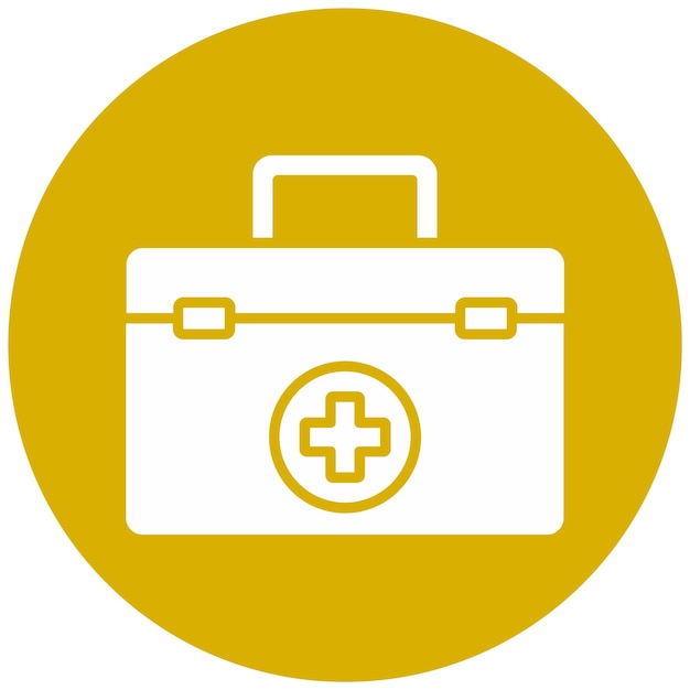 Estilo del icono del kit médico de diseño vectorial