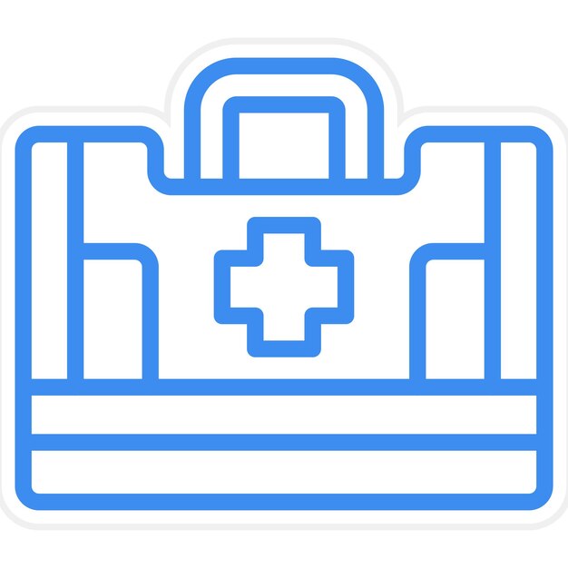 Estilo del icono del kit de primeros auxilios de diseño vectorial