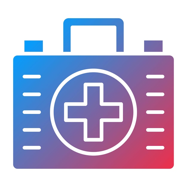 Estilo del icono del kit de primeros auxilios de diseño vectorial