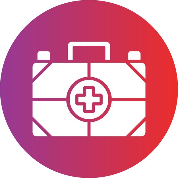 Estilo del icono del kit de primeros auxilios de diseño vectorial