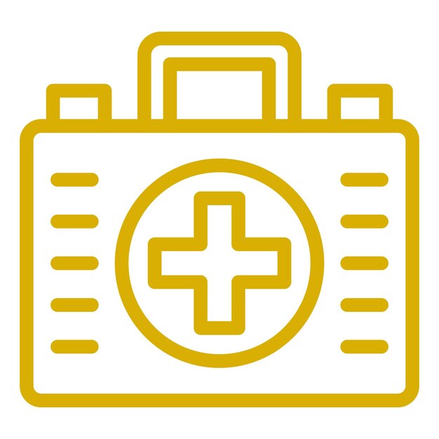 Estilo del icono del kit de primeros auxilios de diseño vectorial