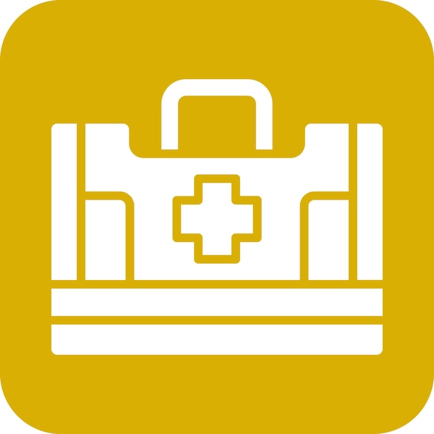 Estilo del icono del kit de primeros auxilios de diseño vectorial