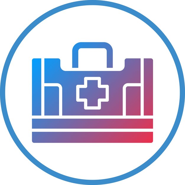 Estilo del icono del kit de primeros auxilios de diseño vectorial