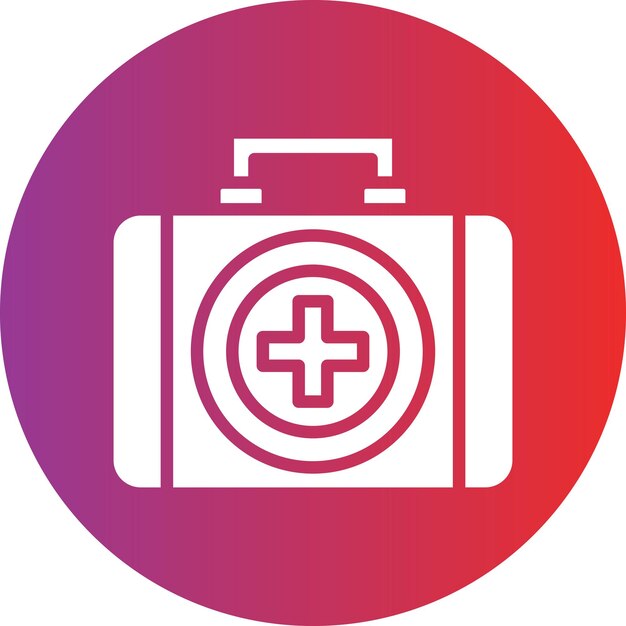 Estilo del icono del kit de primeros auxilios de diseño vectorial