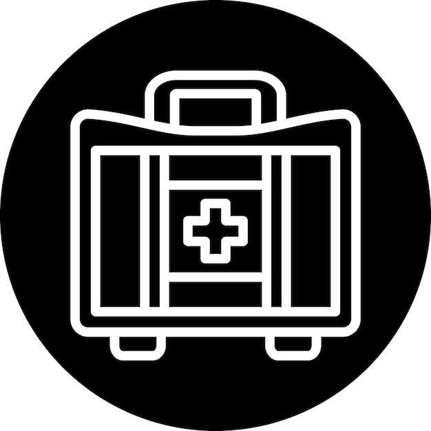 Estilo del icono del kit de primeros auxilios de diseño vectorial