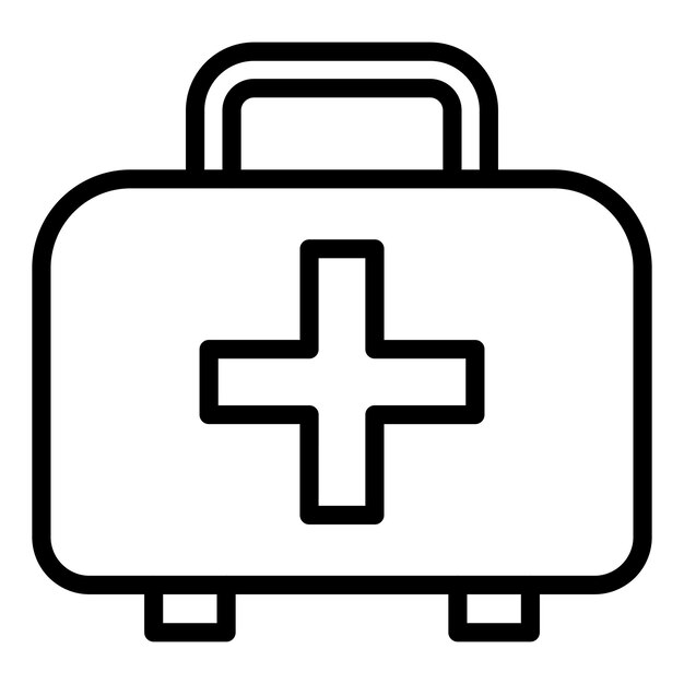Estilo del icono del kit de primeros auxilios de diseño vectorial
