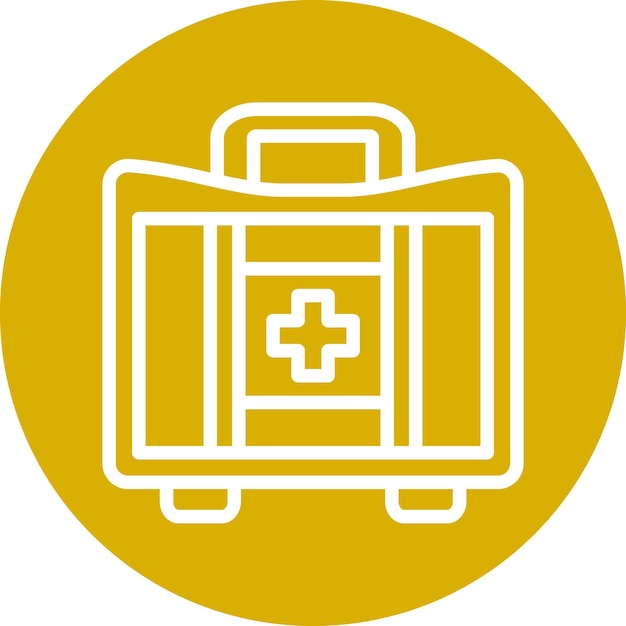 Estilo del icono del kit de primeros auxilios de diseño vectorial