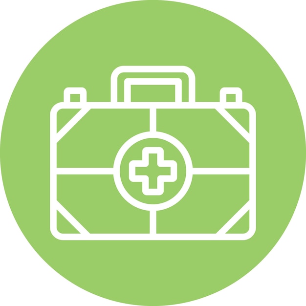 Estilo del icono del kit de primeros auxilios de diseño vectorial