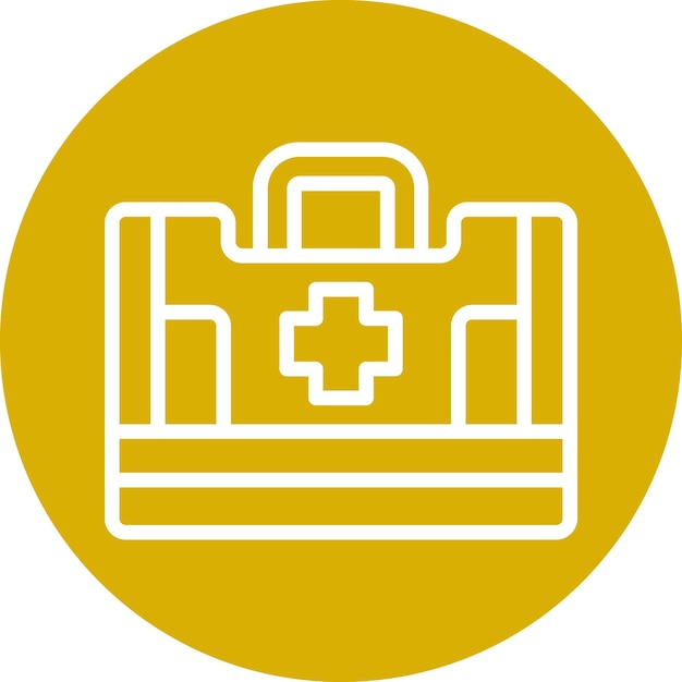 Estilo del icono del kit de primeros auxilios de diseño vectorial