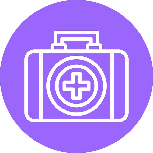 Estilo del icono del kit de primeros auxilios de diseño vectorial