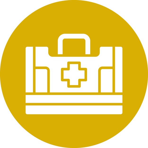 Estilo del icono del kit de primeros auxilios de diseño vectorial
