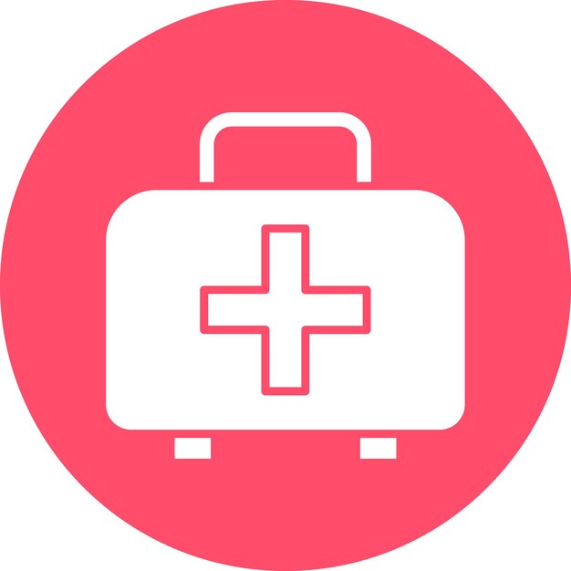 Estilo del icono del kit de primeros auxilios de diseño vectorial