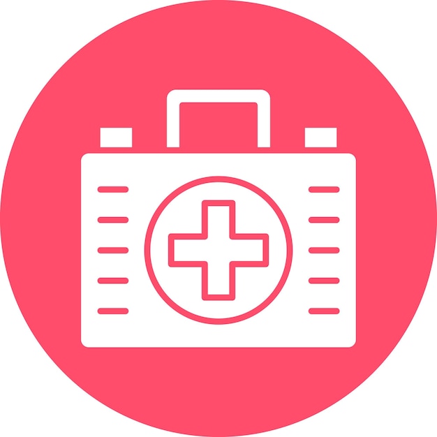 Estilo del icono del kit de primeros auxilios de diseño vectorial
