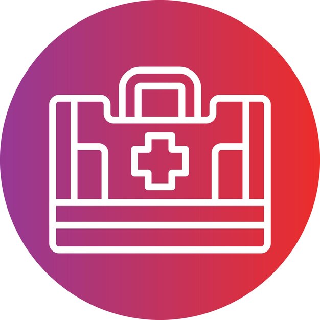 Estilo del icono del kit de primeros auxilios de diseño vectorial
