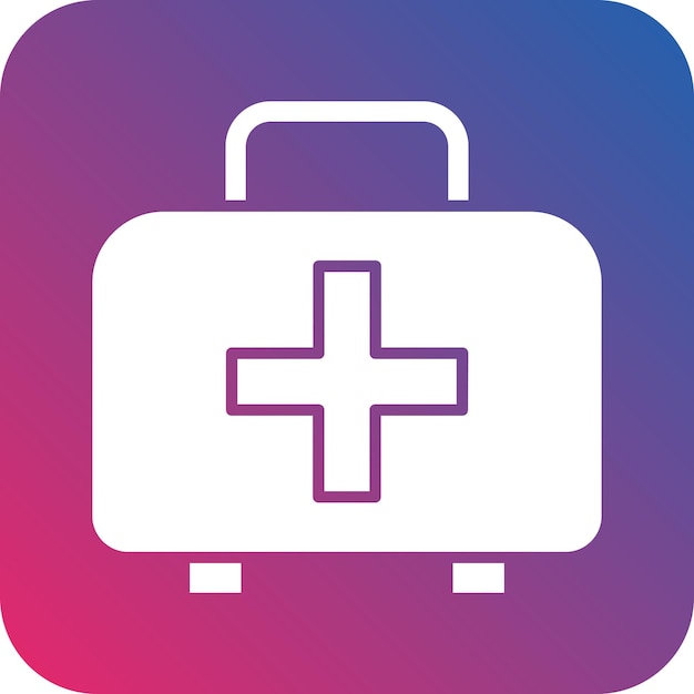 Estilo del icono del kit de primeros auxilios de diseño vectorial
