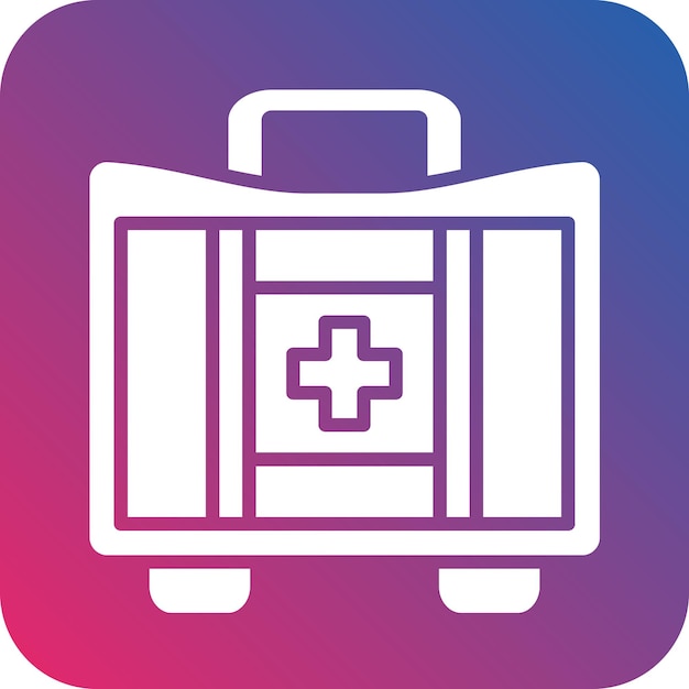 Estilo del icono del kit de primeros auxilios de diseño vectorial