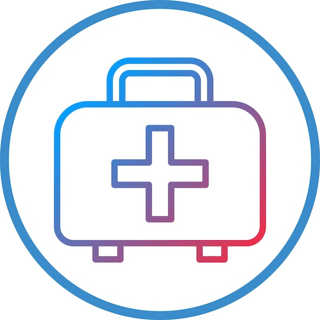 Estilo del icono del kit de primeros auxilios de diseño vectorial
