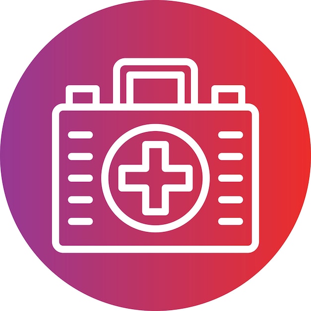 Estilo del icono del kit de primeros auxilios de diseño vectorial