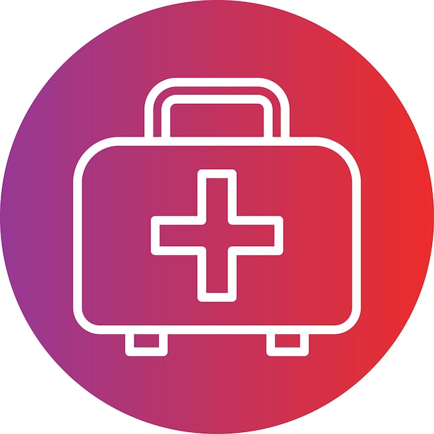 Estilo del icono del kit de primeros auxilios de diseño vectorial