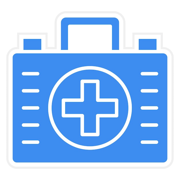 Estilo del icono del kit de primeros auxilios de diseño vectorial