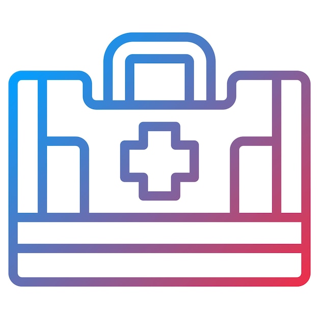 Estilo del icono del kit de primeros auxilios de diseño vectorial