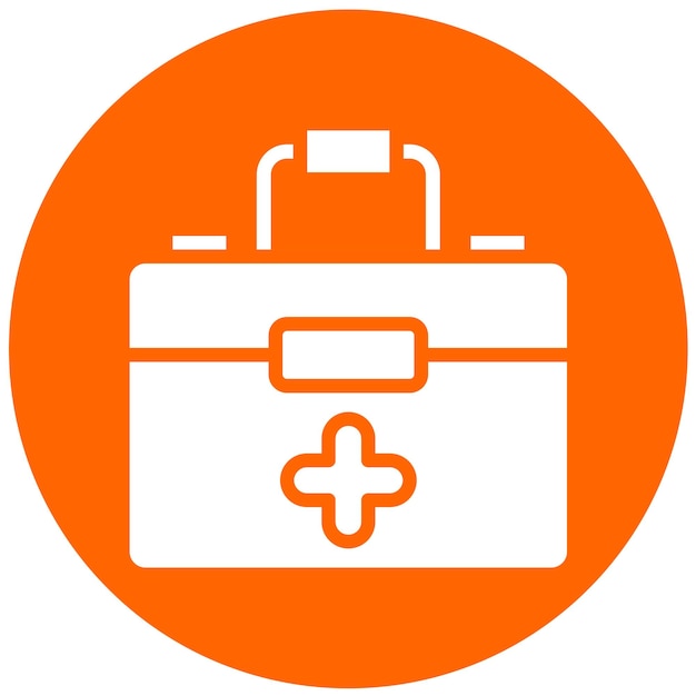 Estilo del icono del kit de primeros auxilios de diseño vectorial