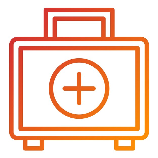 Estilo del icono del kit de primeros auxilios de diseño vectorial