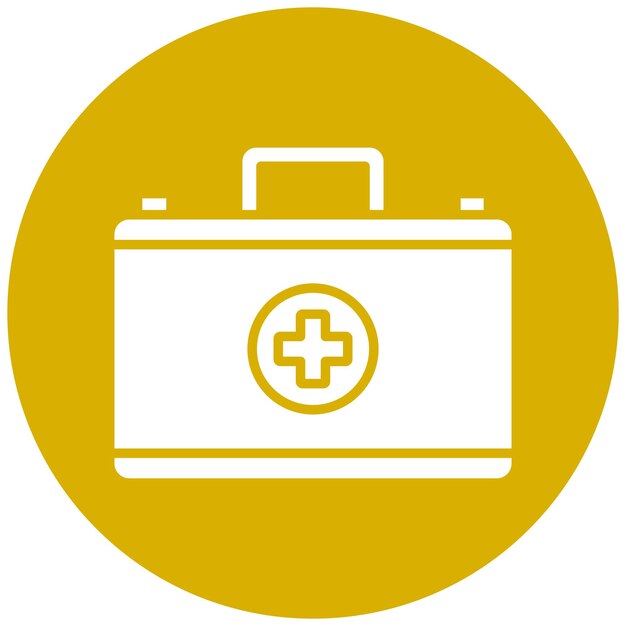 Estilo del icono del kit de primeros auxilios de diseño vectorial