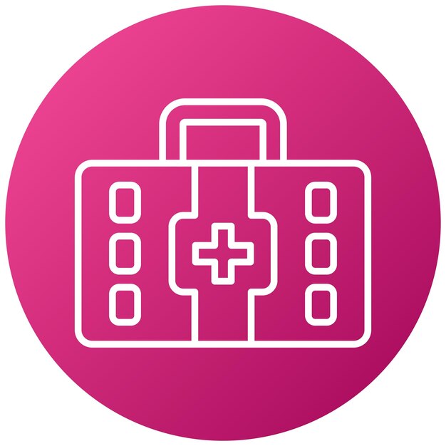 Estilo del icono del kit de primeros auxilios de diseño vectorial