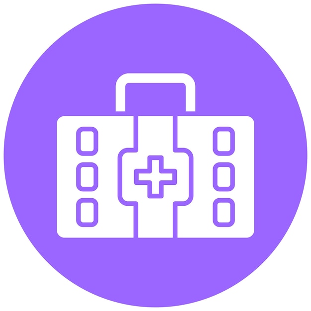 Estilo del icono del kit de primeros auxilios de diseño vectorial