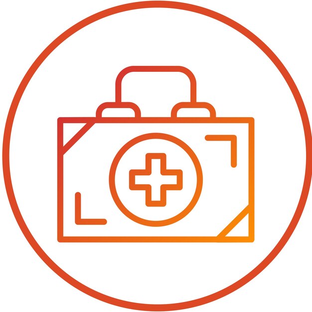 Estilo del icono del kit de primeros auxilios de diseño vectorial