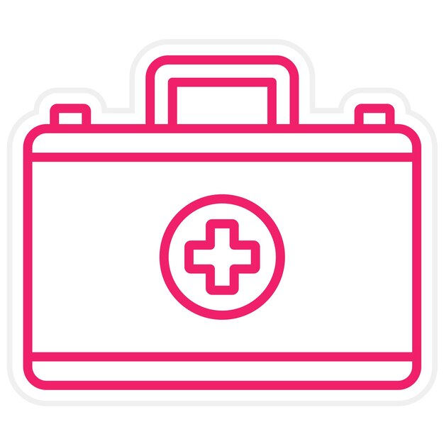 Estilo del icono del kit de primeros auxilios de diseño vectorial
